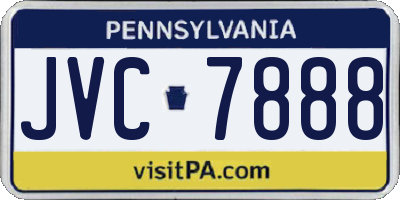 PA license plate JVC7888
