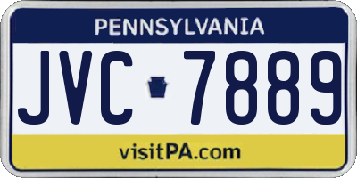 PA license plate JVC7889
