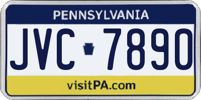 PA license plate JVC7890