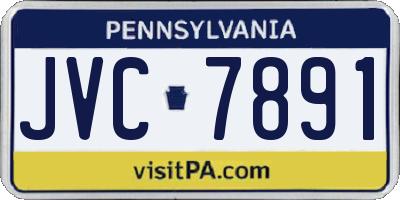 PA license plate JVC7891