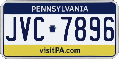 PA license plate JVC7896