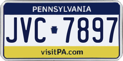 PA license plate JVC7897