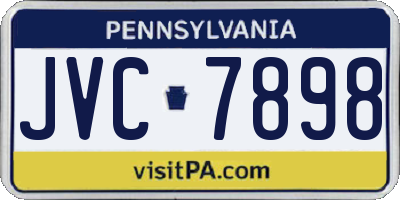 PA license plate JVC7898