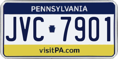 PA license plate JVC7901