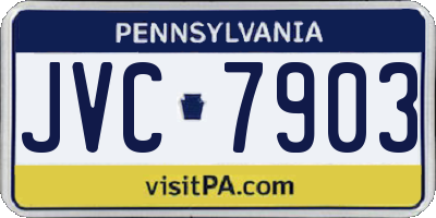 PA license plate JVC7903