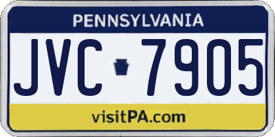PA license plate JVC7905