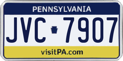 PA license plate JVC7907