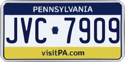PA license plate JVC7909