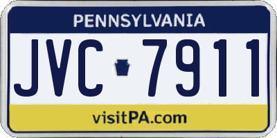 PA license plate JVC7911