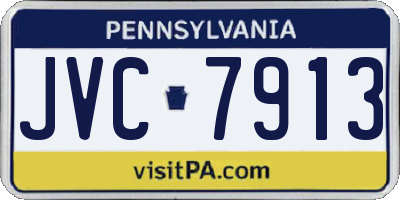PA license plate JVC7913