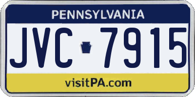 PA license plate JVC7915