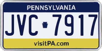 PA license plate JVC7917