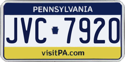 PA license plate JVC7920