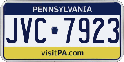 PA license plate JVC7923