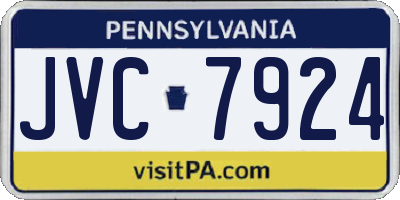 PA license plate JVC7924