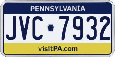 PA license plate JVC7932