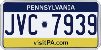PA license plate JVC7939