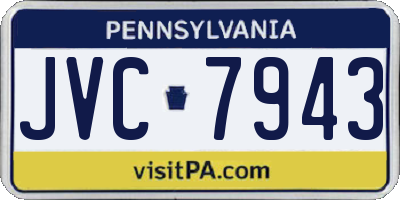 PA license plate JVC7943
