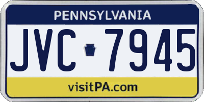 PA license plate JVC7945