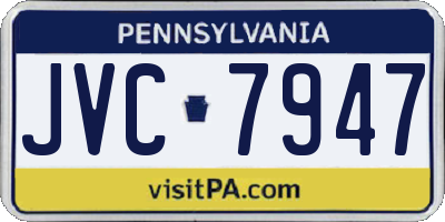 PA license plate JVC7947