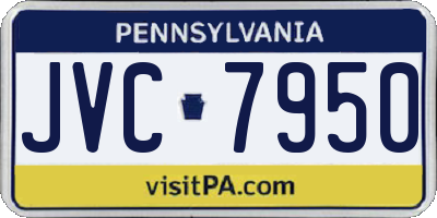 PA license plate JVC7950