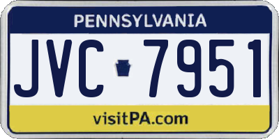PA license plate JVC7951