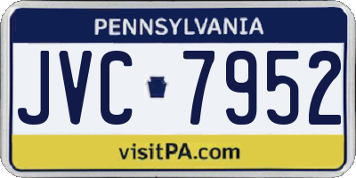 PA license plate JVC7952