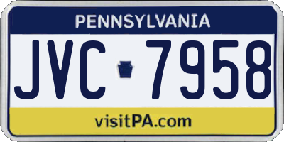 PA license plate JVC7958