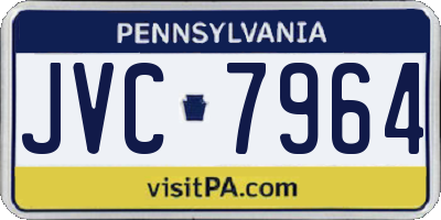 PA license plate JVC7964