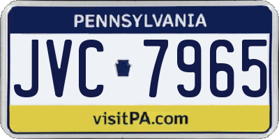 PA license plate JVC7965