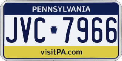PA license plate JVC7966