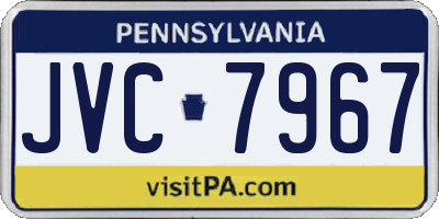 PA license plate JVC7967