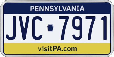 PA license plate JVC7971