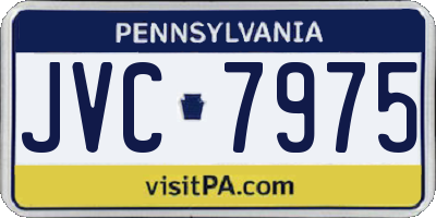PA license plate JVC7975