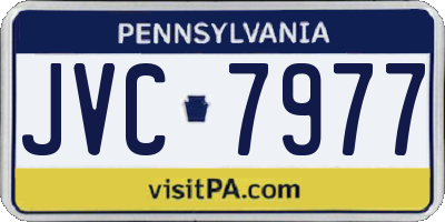 PA license plate JVC7977