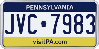 PA license plate JVC7983