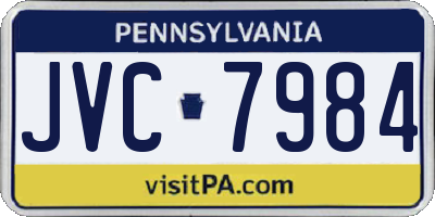 PA license plate JVC7984