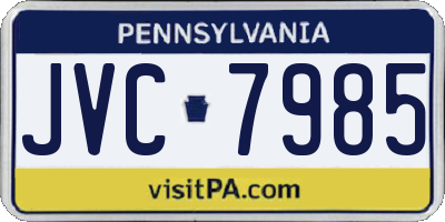 PA license plate JVC7985