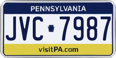 PA license plate JVC7987