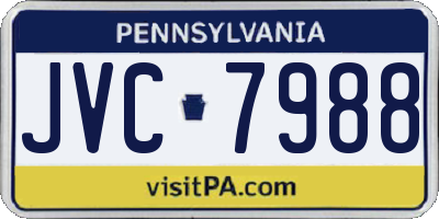 PA license plate JVC7988