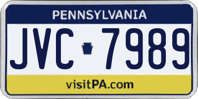 PA license plate JVC7989