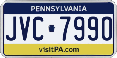 PA license plate JVC7990