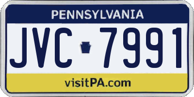 PA license plate JVC7991