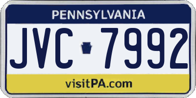 PA license plate JVC7992