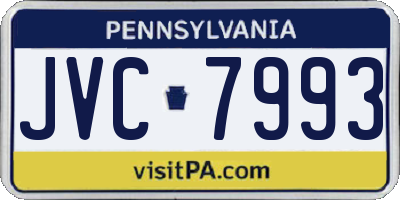 PA license plate JVC7993