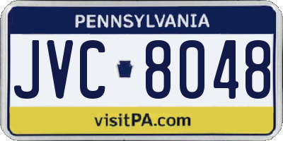 PA license plate JVC8048
