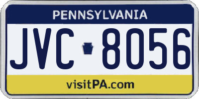 PA license plate JVC8056
