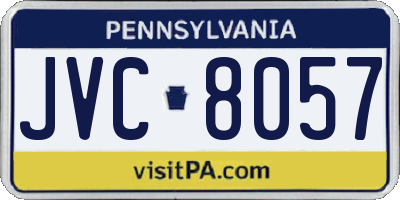 PA license plate JVC8057