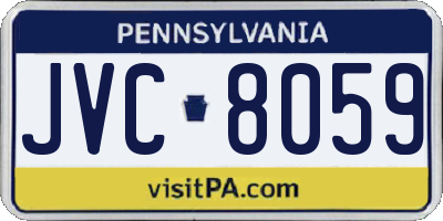 PA license plate JVC8059
