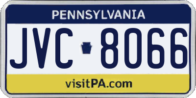 PA license plate JVC8066